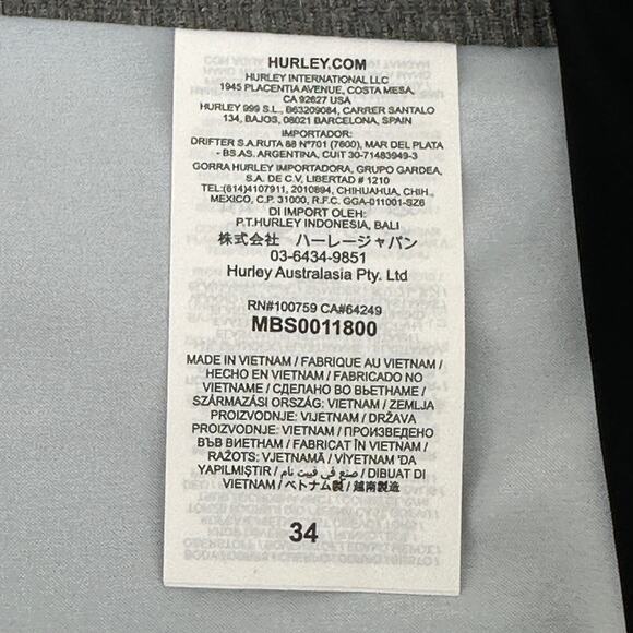 Hurley Eco Phantom NASCAR Racetrack Boardshorts Swim Trunks Sz 30 18" Outseam - Picture 4 of 5